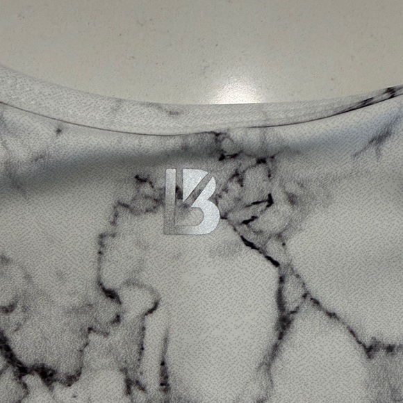 BuffBunny White Marble Crop Top - Picture 3 of 3